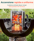 Accenditore Ciminiera Per Barbecue A Carbonella Con Manico Pp