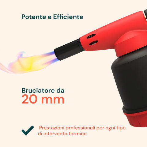 Saldatore A Gas Hellfire Con Piezo E 2 Cartucce Da 190g Incluse
