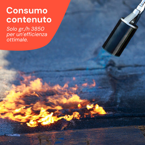 Kit Cannello Alta Portata 54kw con Tubo da 10m e Accensione Automatica