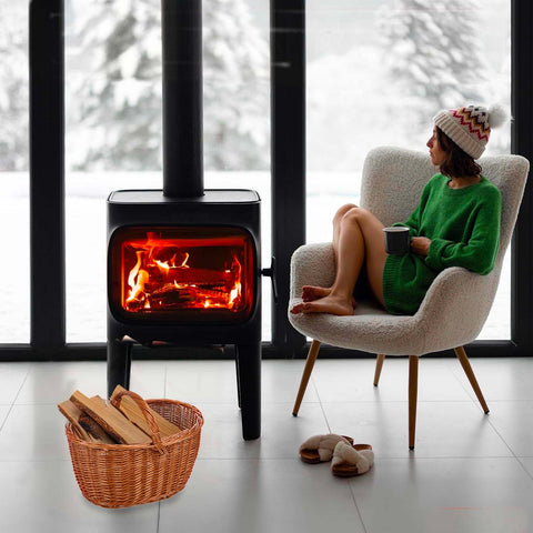 Cestino Portalegna o Picnic 35x50 cm in Vimini con Manici e Grande Capacità Ean-8023755045432
