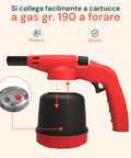Saldatore A Gas Hellfire Con Piezo E 2 Cartucce Da 190g Incluse