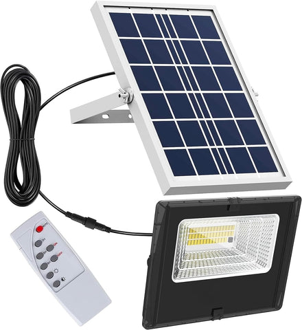 Reflektor solarny LED 40 W IP66 zmierzchowy z pilotem i timerem