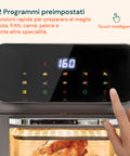 Air Fryer 12 Litri 1350W con Finestra, 2 Ripiani e Accessori - Facile da Pulire