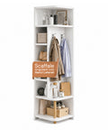 avilia home scaffale angolare in mdf bianco a 7 livelli 180x30x30 cm ad alta capacita di carico ean 8052879010286