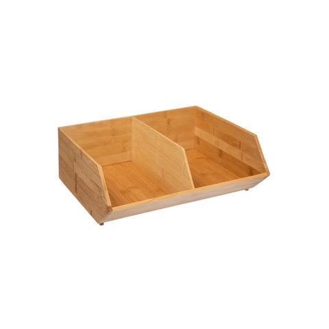 Organizer Portaoggetti 2 Scomparti In Bambu  35x12,5cm