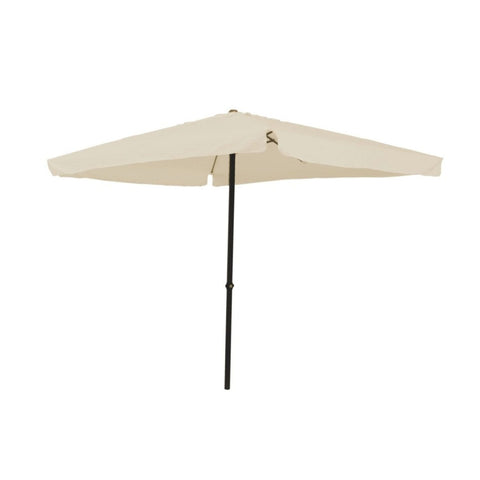 Kwadratowy parasol ogrodowy 3x3 m w kolorze écru, poliester, 2,7 h M