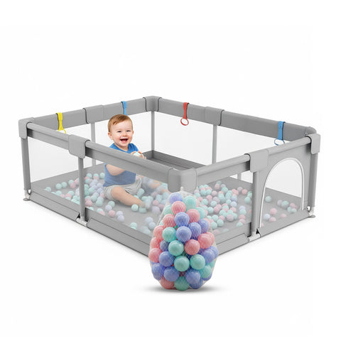 Box Pieghevole per Bambini con 100 Palline e 4 Anelli – Area Gioco Sicura
