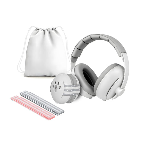 Cuffie Antirumore per Neonati 0-36 Mesi e Bambini 3-8 Anni – Kit Completo 2 in 1