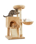 puppy lovers albero tiragraffi per gatti multilivello h 87 cm in sisal con amaca piattaforme e gioco a pallina 45x40 cm ean 8054806950481