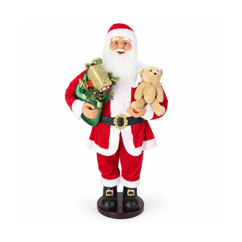 Babbo Natale Danzante 150 cm con Musica, Canto e Movimento