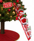 saint joy babbo natale sulla scala animato con musica decorazione h72 cm ean 8050043127938