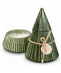 saint joy candela profumata in vetro decorato a forma di sfera o albero fragranze pino cannella e vaniglia contenitore riutilizzabile ean 8056819080391