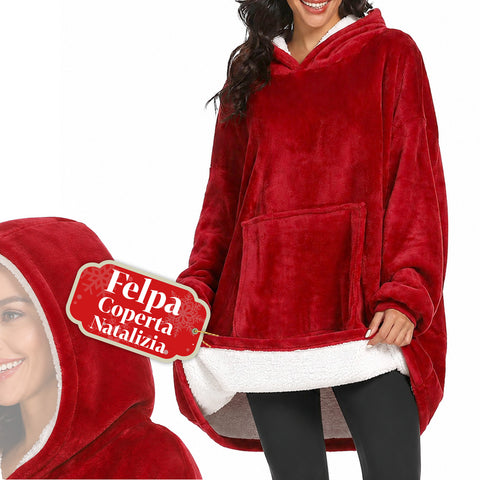 Koc z rękawami i kapturem, oversize’owa bluza-koc w 2 kolorach