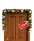 saint joy festone natalizio 150 cm con pigne e bacche rosse rami modellabili ean 8050043127976