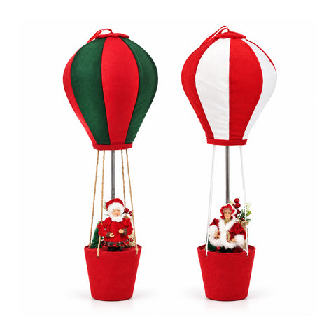 Dekoracyjny świąteczny balon na ogrzane powietrze z Panią Mikołajową, wys. 83 cm