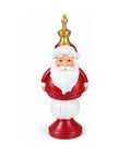 saint joy statuetta natalizia 35 cm in resina decorazione natale babbo natale soldatino schiaccianoci e orsetto rosso o bianco interno esterno ean 8056819080490