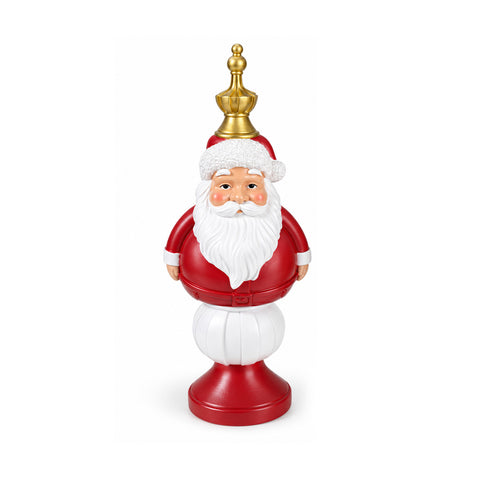 Figurka bożonarodzeniowa 35 cm z żywicy, dekoracja świąteczna: Święty Mikołaj, żołnierzyk-dziadek do orzechów i miś, czerwona lub biała, do wnętrz i na zewnątrz