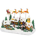 saint joy villaggio di natale animato frostvale con luci led musica e slitta in movimento ean 8050043127440
