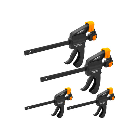 Set 4 Morsetti A Cricchetto Con Cuscini Antiscivolo 10-15cm