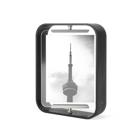 Cornice Portafoto Rettangolare Da Appoggio 19x5x24cm Nero