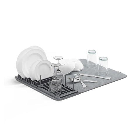 immagine-1-umbra-scolapiatti-con-tappetino-assorbigoccie-47x17x9cm-grigio-ean-028295387224