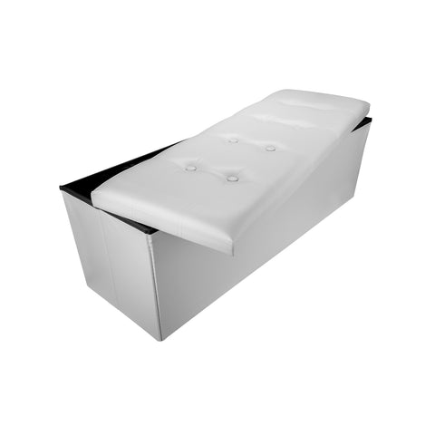 Składany puf Kergur biały 110x38x38cm