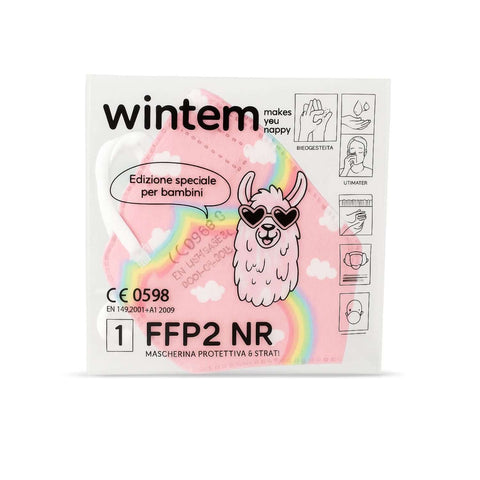 Set 50 Mascherine Ffp2 Per Bambini Protettive 5 Strati Traspiranti Filtranti
