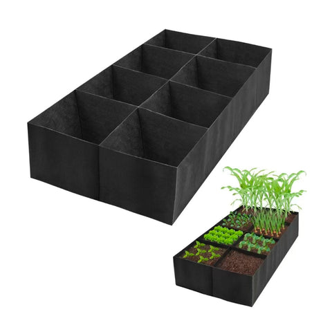 Orto Rialzato in Tessuto 480L con 8 Scomparti – 182x91 cm