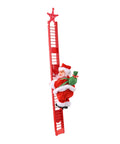 saint joy babbo natale sulla scala animato con musica decorazione h72 cm ean 8050043127938