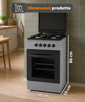 wintem cucina a gas 50x50 cm con forno a gas 49 litri 4 fuochi di diversa potenza valvole di sicurezza e coperchio ean 8056819078930