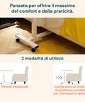 avilia scrivania regolabile con ruote e ripiano inclinabile salvaspazio multiuso ean 8056819050271