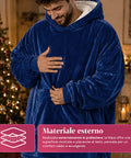 saint joy coperta con maniche e cappuccio felpa coperta oversize 2 colori ean 8050043128386