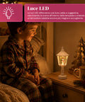 saint joy lampada natalizia con neve luci led e musica usb 2 colori ean 8050043128195