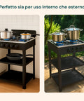 staylux cucina a gas da esterno con supporto e 2 ripiani acciaio potente e pratica ean 8055954980054