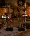 saint joy pupazzi natalizi set 3 con gambe regolabili tema scozzese o inglese ean 8050043128409