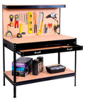immagine-2-kombo-banco-da-lavoro-2-ripiani-e-1-cassetto-in-acciaio-con-schienale-in-mdf-150x120x60cm-ean-8050612778844