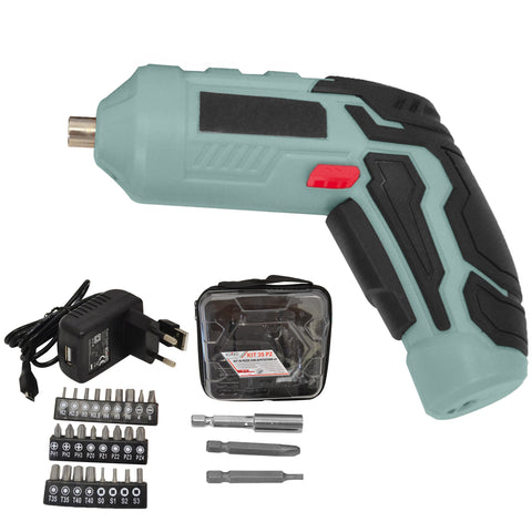 Miniwkrętarka 4v z akumulatorem 1500 Mah i etui z 34 akcesoriami