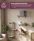 puppy lovers parco giochi verticale da parete per gatti percorso a muro in legno multistrato e sisal naturale parete attrezzata salvaspazio con rivestimento morbido ean 8054806950856