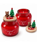 saint joy candela profumata in vetro decorato a forma di sfera o albero fragranze pino cannella e vaniglia contenitore riutilizzabile ean 8056819080452