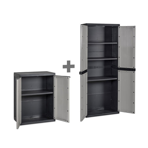 immagine-2-toomax-set-armadio-alto-e-armadio-basso-a-2-ante-con-ripiani-regolabili-ean-8009371021258