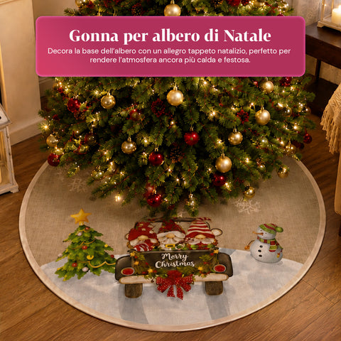 saint joy copri base albero di natale a120 cm in peluche 4 fantasie ean 8050043128331