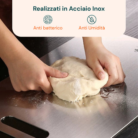 avilia home set 3 taglieri bifacciali varie dimensioniin acciaio inox antiruggine ean 8052879011498