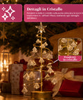 saint joy albero di natale luminoso da tavolo con filo di rame e cristalli ean 8050043128287