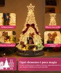 saint joy albero di natale luminoso joytree con musica e animazione 360 luci led scena con orsetti e schiaccianoci doppia alimentazione usb 325 cm ean 8050043127648