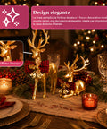saint joy cervi dorati natalizi coppia in due dimensioni decorazione in abs ean 8050043128140