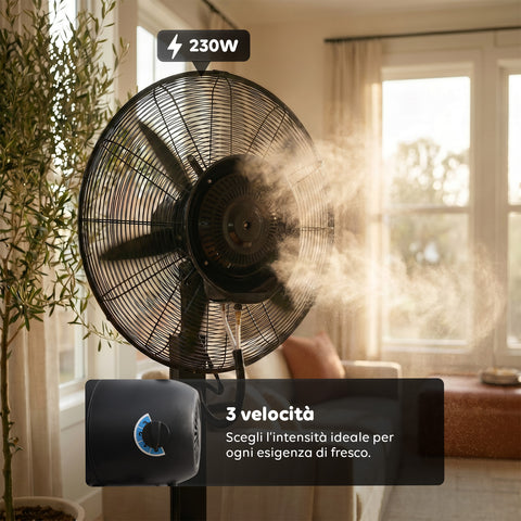 wintem ventilatore nebulizzatore industriale 230w con pale in alluminio 65 cm 3 velocita di oscillazione ean 8056819040241
