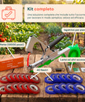 zendea kit legatrice per piante professionale con 40 nastri bicolore e 10 000 graffette macchina legatrice in acciaio 31 cm impugnatura ergonomica e apertura regolabile ean 8050030810553