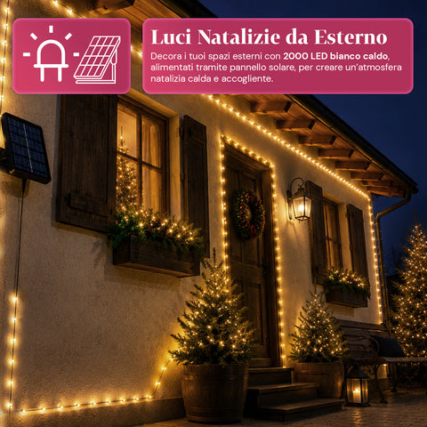 saint joy luci natalizie da esterno solari con telecomando 4 lunghezze ean 8050043128454