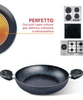 pensofal tegame 28cm antiaderente effetto pietra con minerali e fondo inox ean 8020173085156