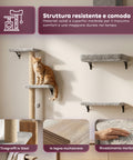 puppy lovers parco giochi verticale da parete per gatti percorso a muro in legno multistrato e sisal naturale parete attrezzata salvaspazio con rivestimento morbido ean 8054806950856